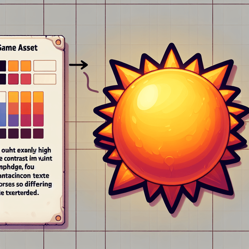 Sun.
Single Game Texture.  In-Game asset.  2d.  Blank background.  High contrast.  No shadows