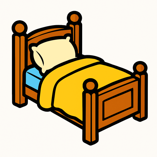 bed.
In-Game asset.  2d.  High contrast.  No shadows