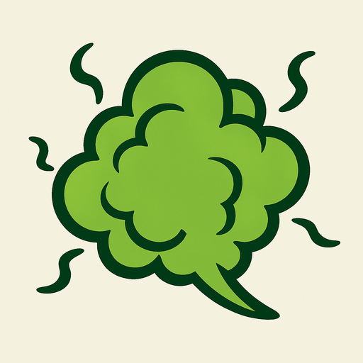 Fart cloud.
In-Game asset.  2d.  High contrast.  No shadows