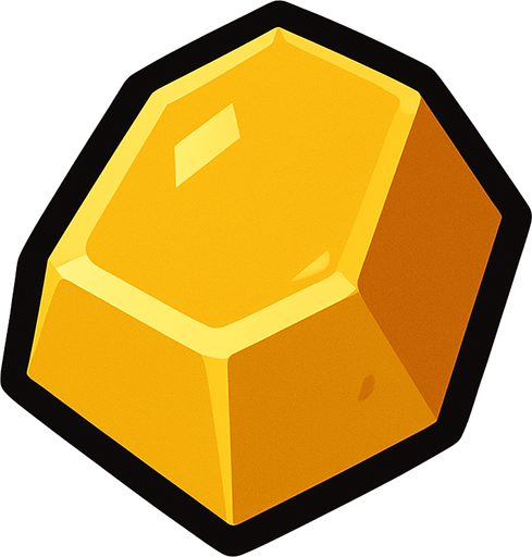 Sadece 1 Altın parçacığı.
In-Game asset.  2d.  High contrast.  No shadows