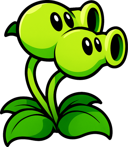 una tripitidora de pvz 2 mirando a la derecha.
In-Game asset.  2d.  High contrast.  No shadows