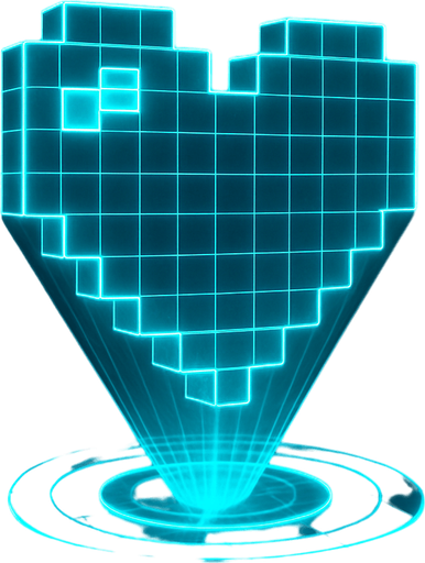 3d neon hologram cyberpunk projection grid