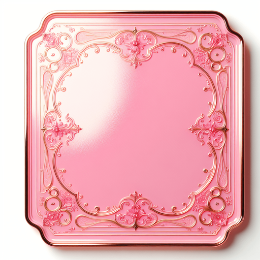 clean pink enamel board witha very thin border