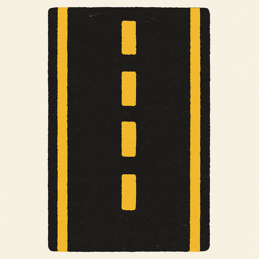 lines in the middle of the road.
In-Game asset.  2d.  High contrast.  No shadows