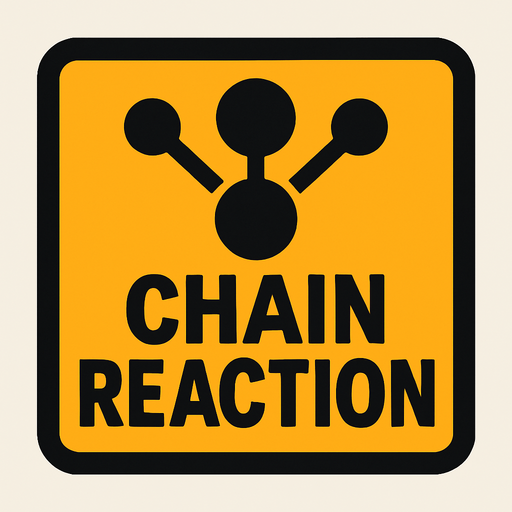 Chain reaction button.
In-Game asset.  2d.  High contrast.  No shadows