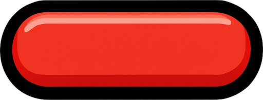 Simbolo de menos de color rojo.
In-Game asset.  2d.  High contrast.  No shadows