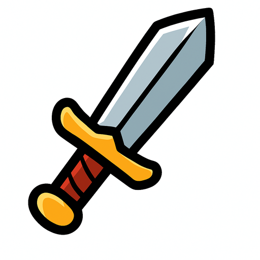 Kılıç.
In-Game asset.  2d.  High contrast.  No shadows