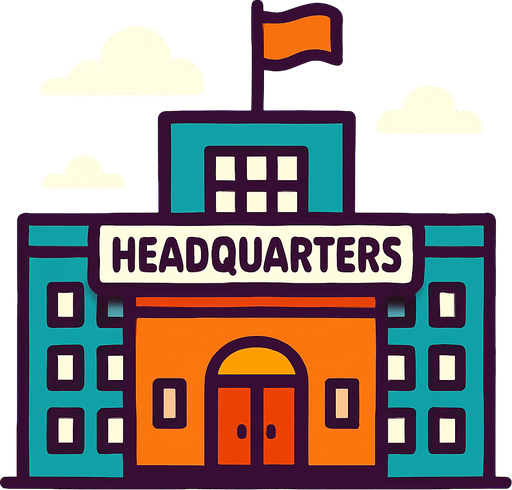 Headquarters.
In-Game asset.  2d.  High contrast.  No shadows