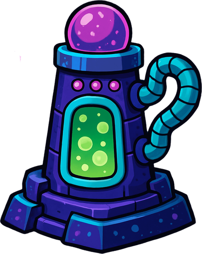 poison tower space galaxy theme tower defense game, advanced base level tower.
In-Game asset.  2d.  High contrast.  No shadows