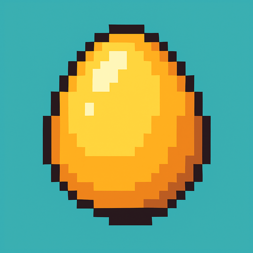egg,pixelart.
In-Game asset.  2d.  High contrast.  No shadows