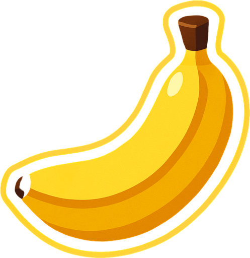 Mini banana.
In-Game asset.  2d.  High contrast.  No shadows