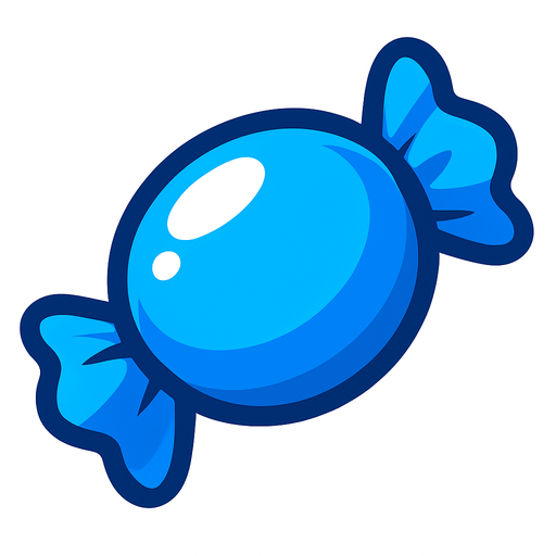 candy blue.
In-Game asset.  2d.  High contrast.  No shadows