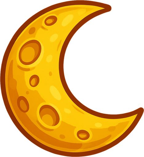 Moon.
In-Game asset.  2d.  High contrast.  No shadows