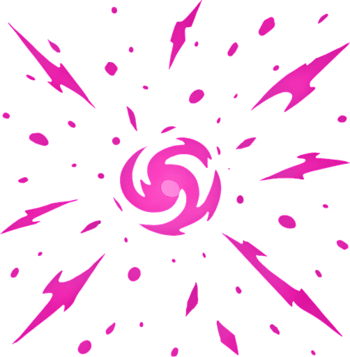 particulas rosadas, de poder.
In-Game asset.  2d.  High contrast.  No shadows