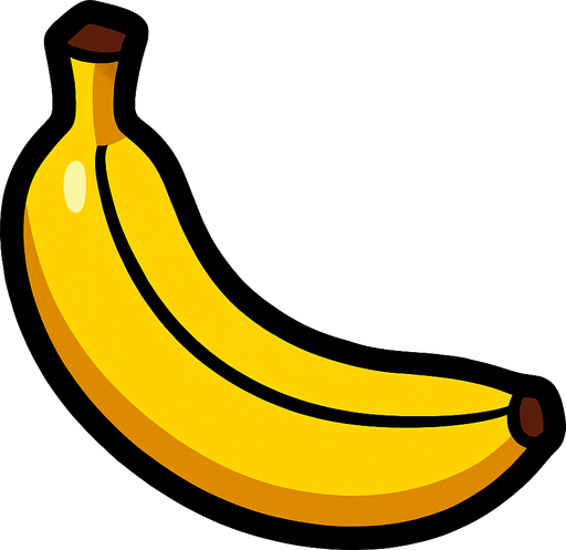 Banana.
In-Game asset.  2d.  High contrast.  No shadows