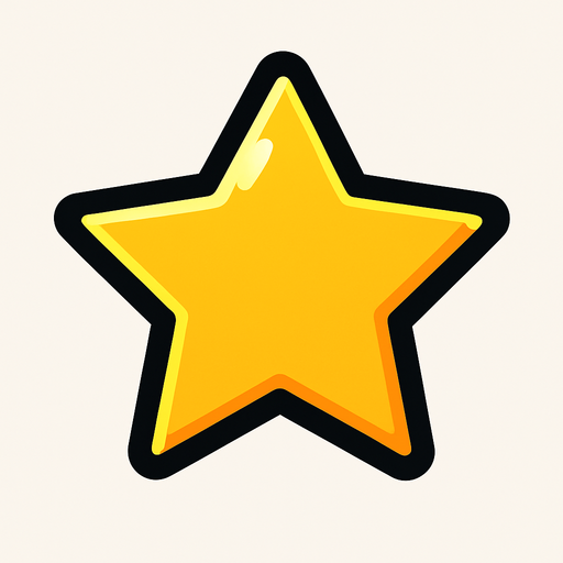 Star.
In-Game asset.  2d.  High contrast.  No shadows