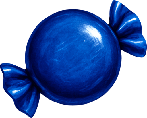 gerçekçi bir şeker. yuvarlak bir şeker ve koyu mavi renk. aynı candy2 deki gibi
In-Game asset.  2d.  High contrast.  No shadows