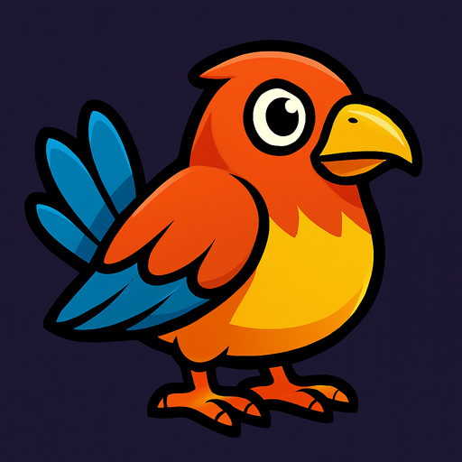 Bird.
In-Game asset.  2d.  High contrast.  No shadows