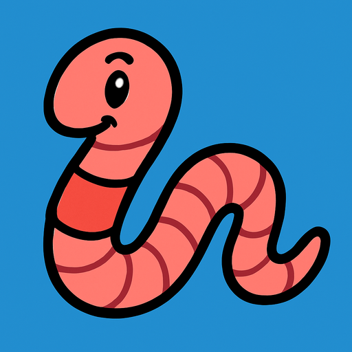 Worm.
In-Game asset.  2d.  High contrast.  No shadows