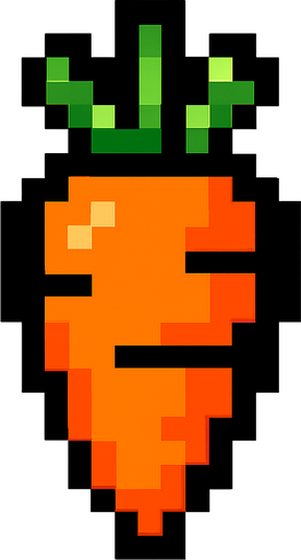 uan zanaoria de pixeles be
be.
In-Game asset.  2d.  High contrast.  No shadows