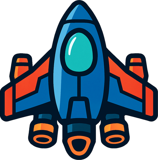 Uzay gemisi.
In-Game asset.  2d.  High contrast.  No shadows