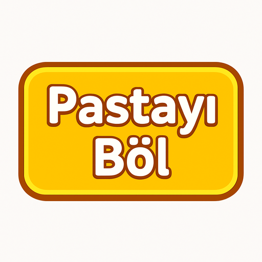 Sarı bir button olsun ve içinde 'Pastayı Böl' yazsın.
In-Game asset.  2d.  High contrast.  No shadows