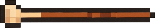Horizontal drumstick for drum 2d pixelart.
In-Game asset.  2d.  High contrast.  No shadows
