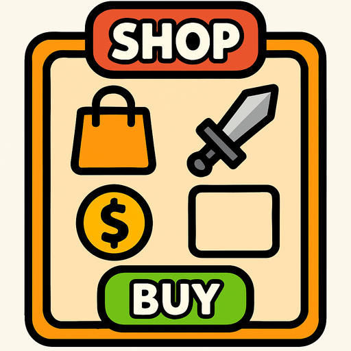 shopPanel.
In-Game asset.  2d.  High contrast.  No shadows