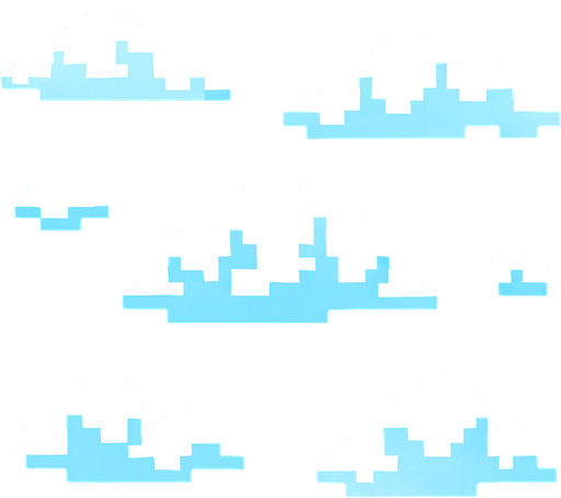background pixel art cielo azul.
In-Game asset.  2d.  High contrast.  No shadows