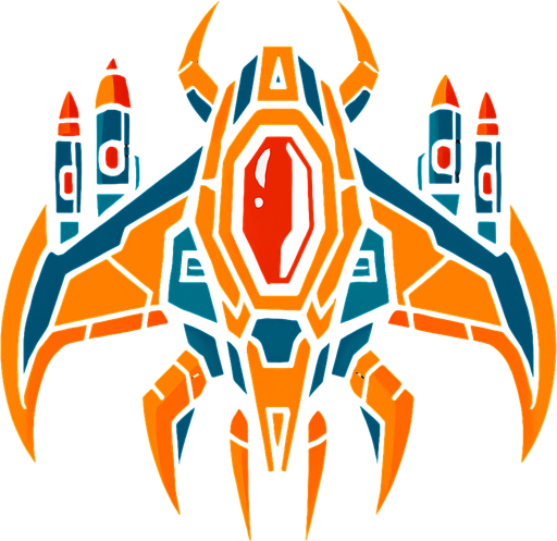 boss enimey space ship.
In-Game asset.  2d.  High contrast.  No shadows