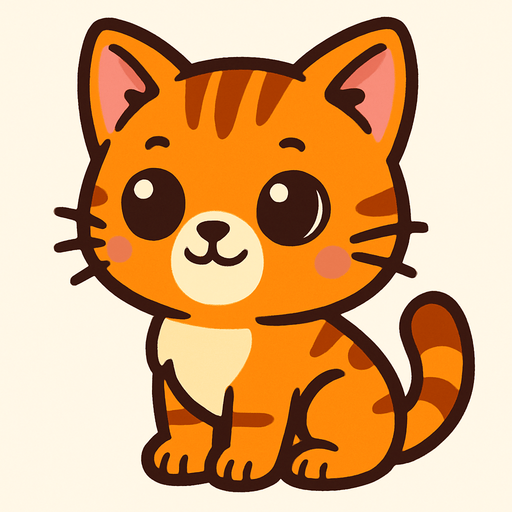 bebek kedi.
In-Game asset.  2d.  High contrast.  No shadows