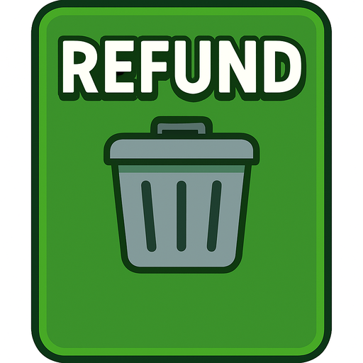 Change the text to say ‘Refund’. Change the cards to a trash can.
