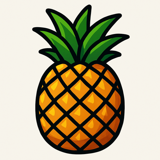 Ananas.
In-Game asset.  2d.  High contrast.  No shadows