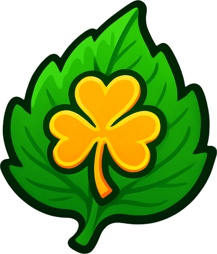 Fortune Leaf.
In-Game asset.  2d.  High contrast.  No shadows