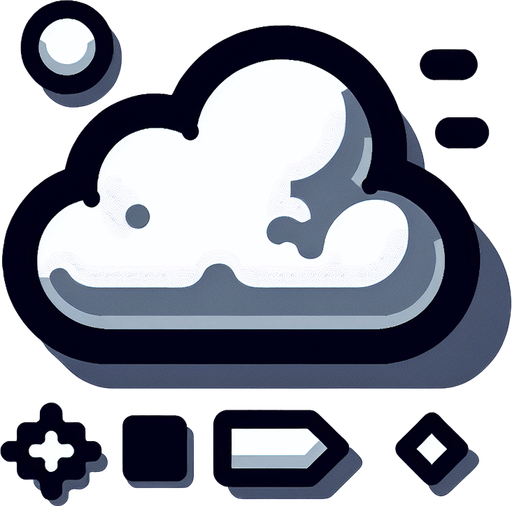 Cloud.
Single Game Texture.  In-Game asset.  2d.  Blank background.  High contrast.  No shadows