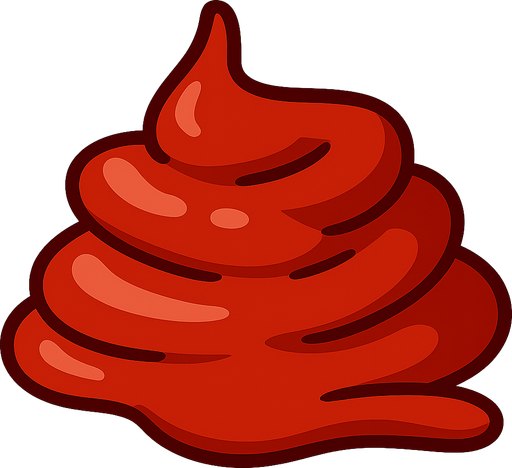 ketchup. No background. Transparent background. Blank background. No shadows. 2d. In-Game asset. flat