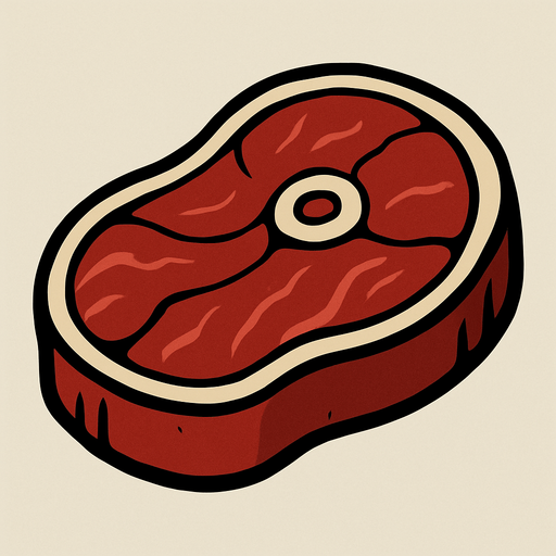 Viande.
In-Game asset.  2d.  High contrast.  No shadows