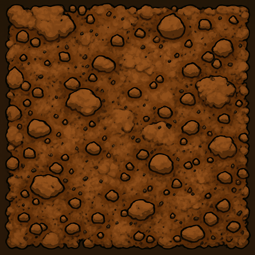 Dirt. HD colors. square
In-Game asset.  2d.  High contrast.  No shadows