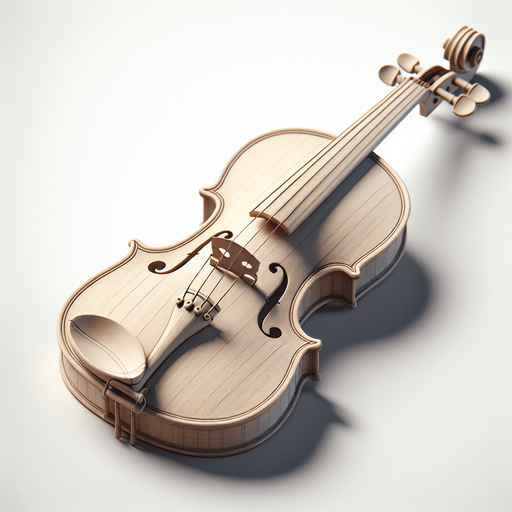 Violin.
Single Game Texture.  In-Game asset.  2d.  Blank background.  No shadows