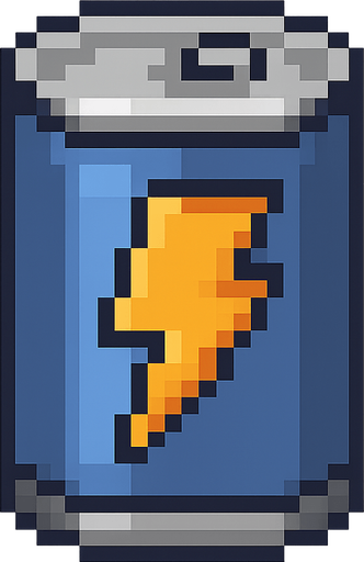 pixel art 2D speed drink. No background. Transparent background. Blank background. No shadows. 2d. In-Game asset. flat