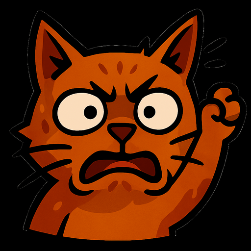 make this cat with silly face looks like that ◑_◐ (╯‵□′)╯