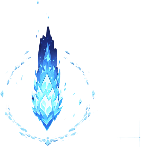 Magical projectile that will freeze the enemies..
Single Game Texture.  In-Game asset.  2d.  Blank background.  High contrast.  No shadows