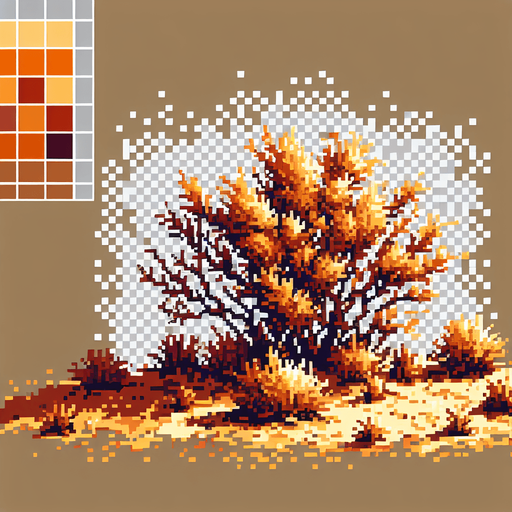 desert bush.
video game sprite