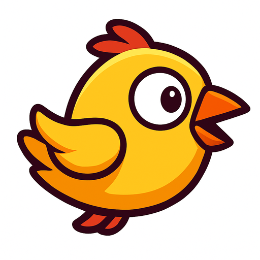 oyunlardaki kuş.
In-Game asset.  2d.  High contrast.  No shadows