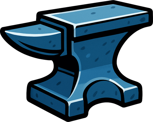 Anvil.
In-Game asset.  2d.  High contrast.  No shadows
