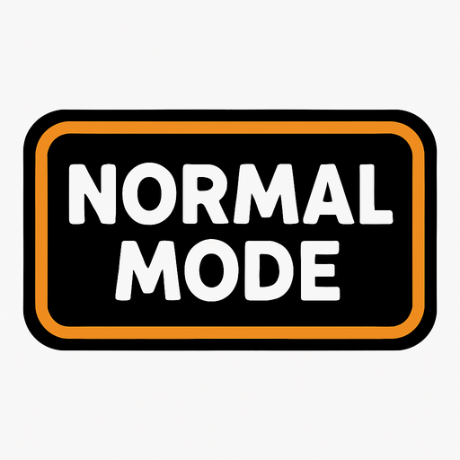 Normal Mode button.
In-Game asset.  2d.  High contrast.  No shadows