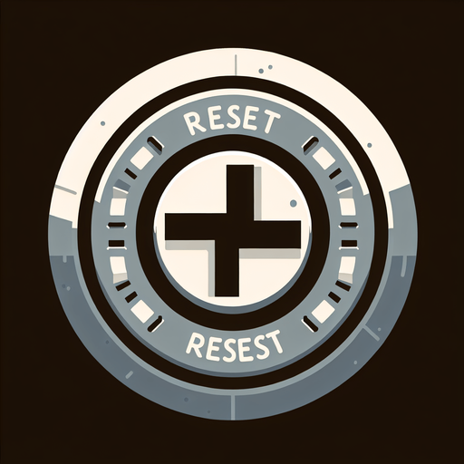 make a basic reset button
Single Game Texture. In-Game asset. 2d. Blank background. High contrast. No shadows.