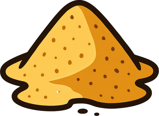 sand.
In-Game asset.  2d.  High contrast.  No shadows