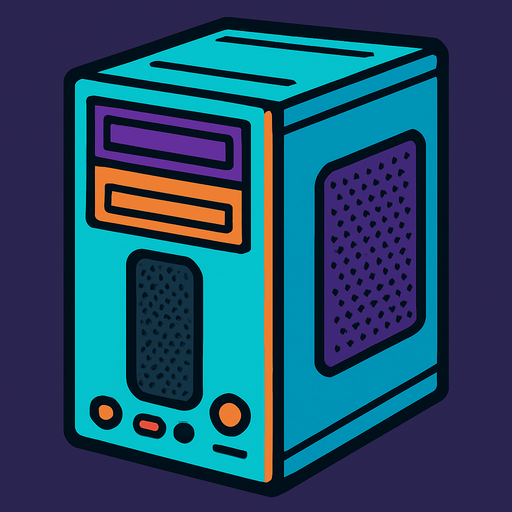 PC Case.
In-Game asset.  2d.  High contrast.  No shadows