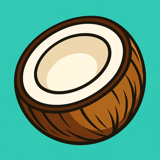 make the coconut.
In-Game asset.  2d.  High contrast.  No shadows
